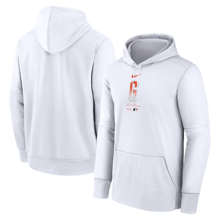 Men's San Francisco Giants White Collection Practice Performance Pullover Hoodie